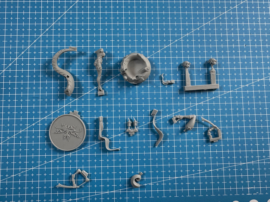Fantasy Female Scorpion Demon Warrior Full Figure 40mm Resin Kit - resin model view 2