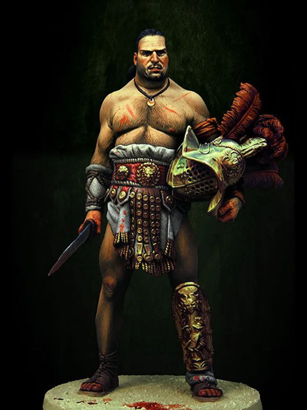 90mm Ancient Roman Gladiator with Severed Head, Resin Model Figure Kit, Unassembled and Unpainted