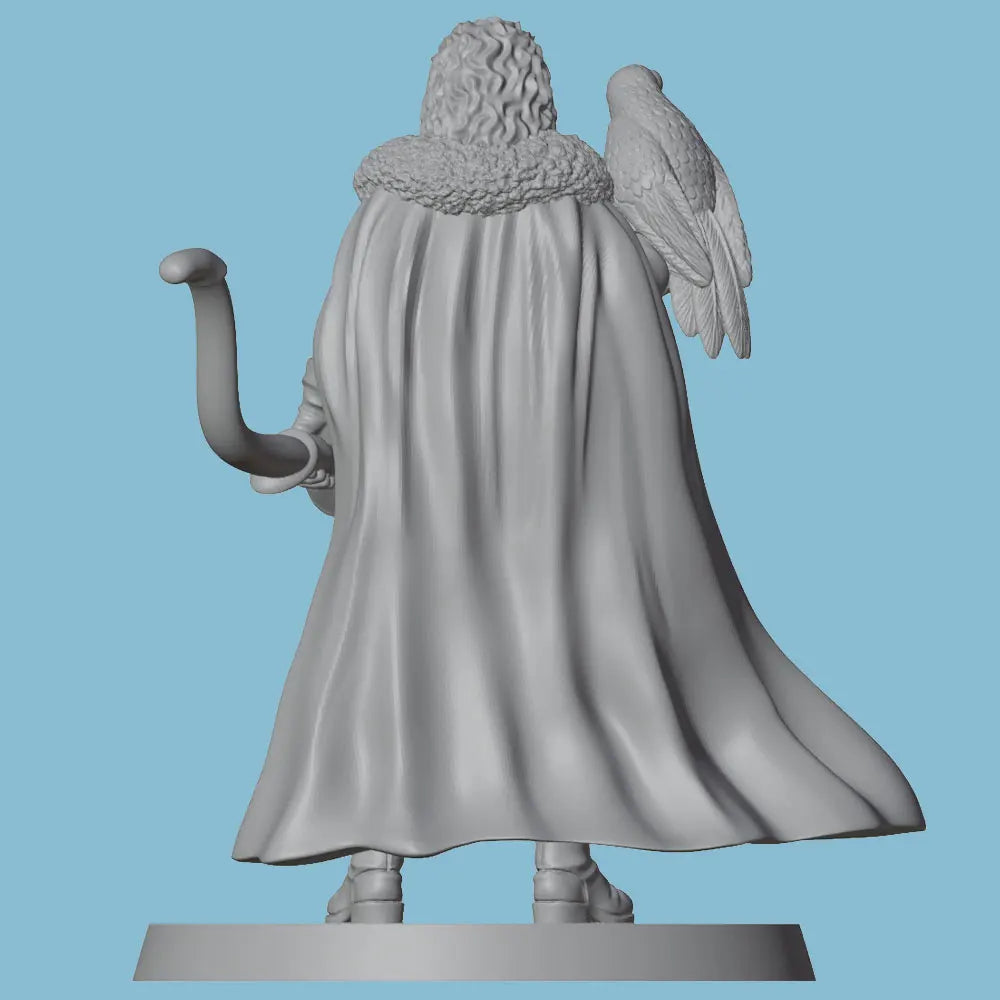 75mm Medieval Archer with Bird, Resin Model Figure Kit, Unassembled and Unpainted