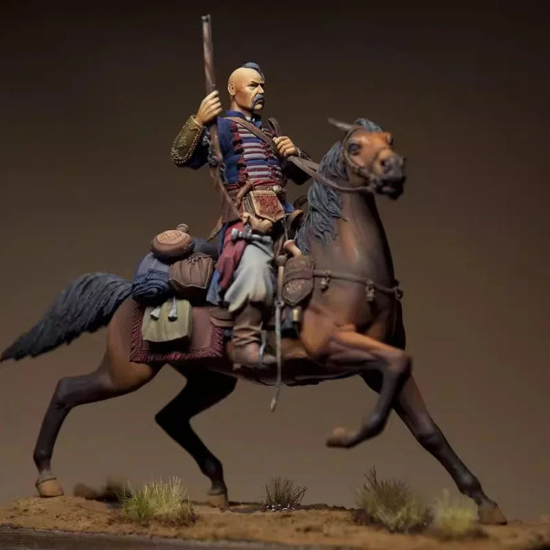 1/24 Napoleonic Winged Cavalry Officer, Resin Model Figure Kit, Unassembled and Unpainted