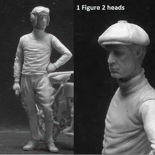 1/35 Modern Motorcycle Rider, Resin Model Figure Kit, Historical Theme, Unassembled and Unpainted