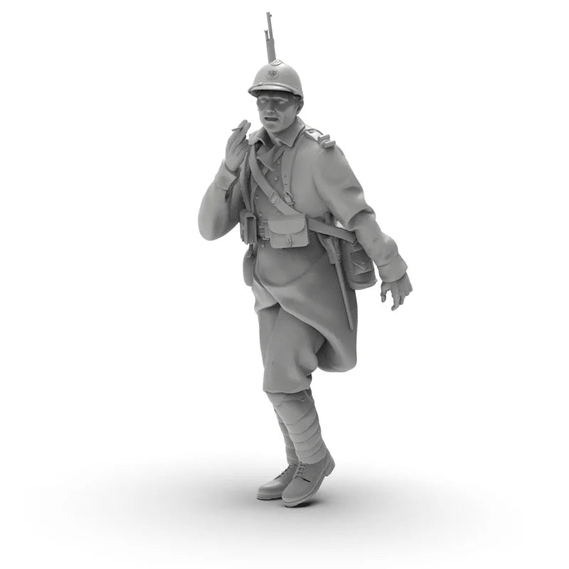 1/72 WWI French Infantry, 8 Figures, Resin Model Figure Kit, Unassembled and Unpainted