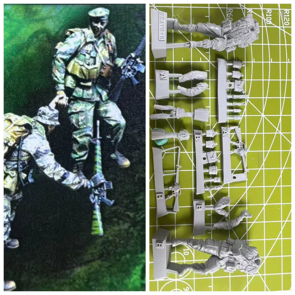 1/35 Modern US Marine Corps Team, 2 Figures, Resin Model Figure Kit, Unassembled and Unpainted