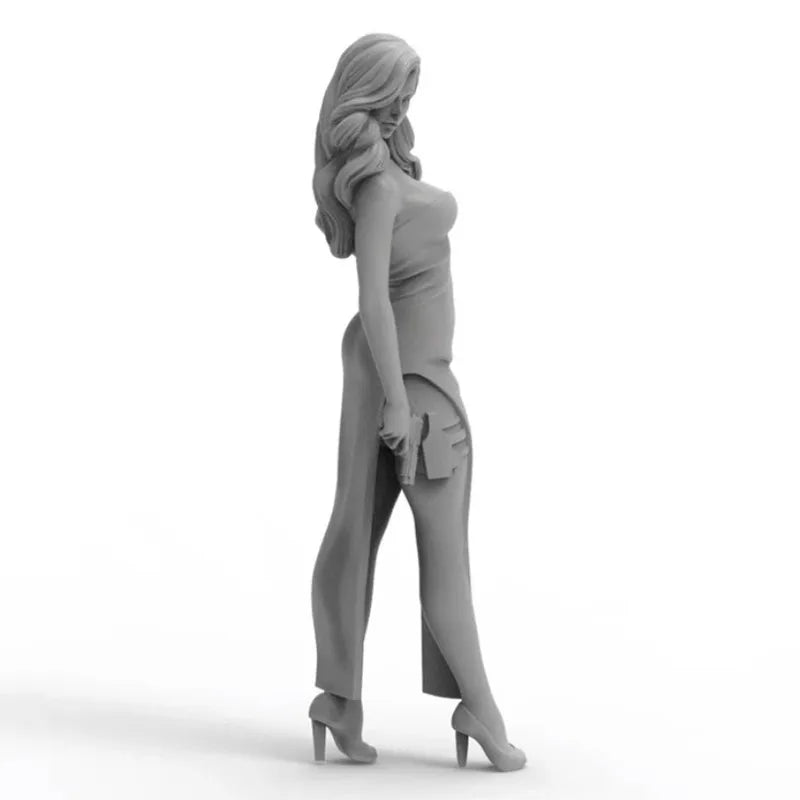 1/24 Modern Female Character, Resin Model Figure Kit, Unassembled and Unpainted