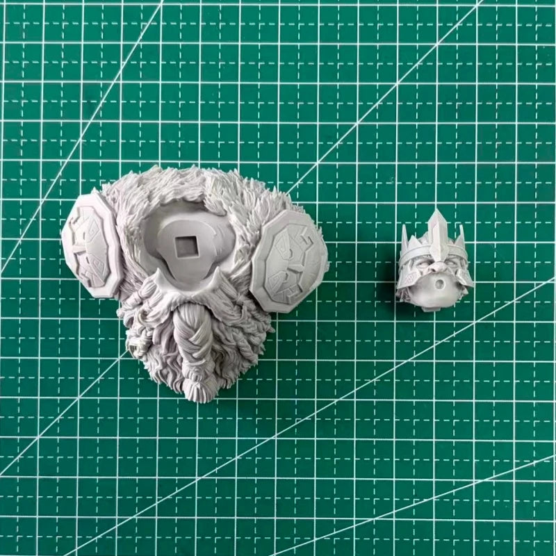 1/12 Medieval Dwarf King with Ornate Braided Beard, Resin Model Bust Kit, Unassembled and Unpainted
