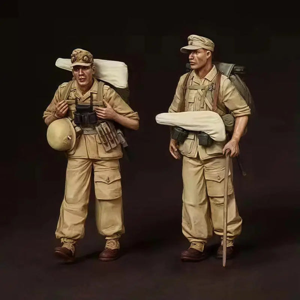 1/35 WWI British Infantry in Khaki with Rifles, 16 Figures, Resin Model Figure Kit, Unassembled and Unpainted