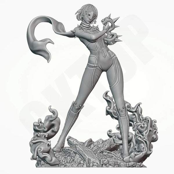1/24 Belle Samurai Sorceress, Resin Model Figure Kit, Fantasy Theme, Unassembled and Unpainted