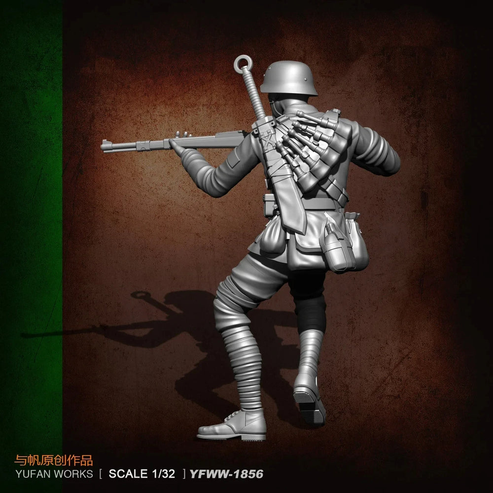 1/32 WWII Soldier, Resin Model Figure Kit, Unassembled and Unpainted