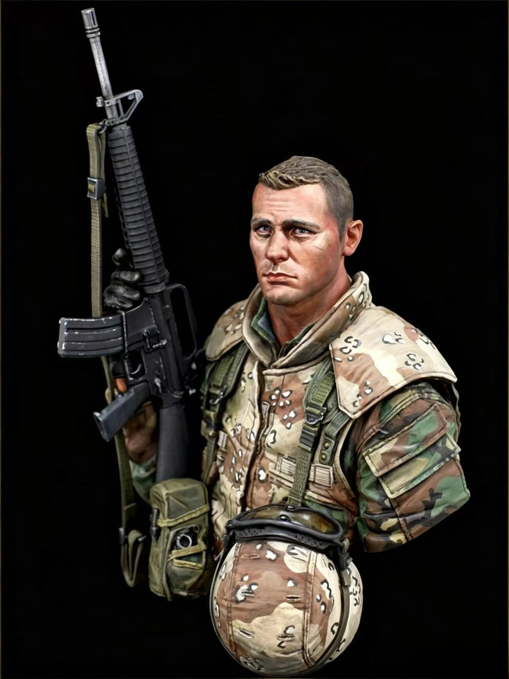 1/10 Modern US Marine, Resin Model Bust Kit, Unassembled and Unpainted