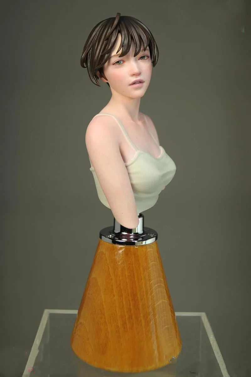 Asian Girl, Resin Model Bust Kit, Anime Theme, Unassembled and Unpainted