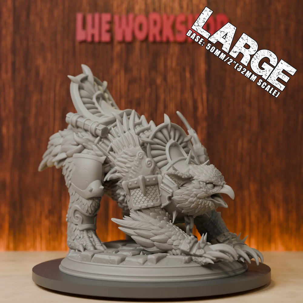 38mm War Owlbear Boss, Resin Model Creature Kit, Fantasy Theme, Unassembled and Unpainted
