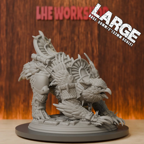 38mm War Owlbear Boss, Resin Model Creature Kit, Fantasy Theme, Unassembled and Unpainted