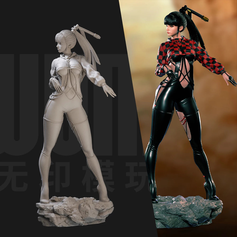 90mm Pin-Up Female Warriors, 8 Figures, Resin Model Figure Kit, Unassembled and Unpainted