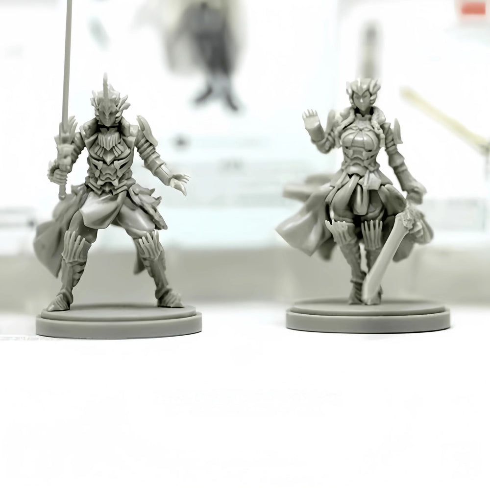 38mm Dark Fantasy Assassin Duo, 2 Figures, Resin Model Figure Kit, Fantasy Theme, Unassembled and Unpainted