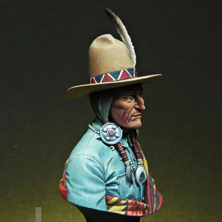 1/12 Modern Navajo Person, Resin Model Bust Kit, Unassembled and Unpainted