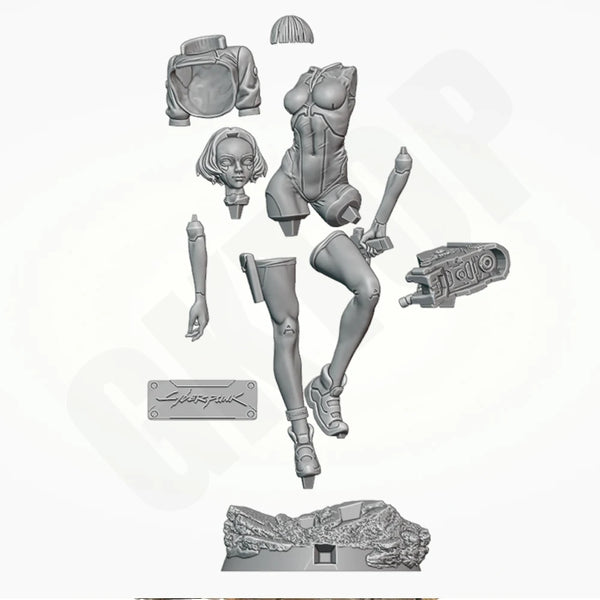 Cyberpunk Female Operative — 1/24 Resin Figure