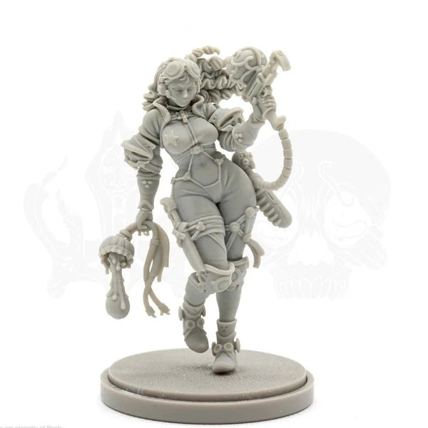 30mm Female Survivor Warrior, Resin Model Figure Kit, Anime Theme, Unassembled and Unpainted