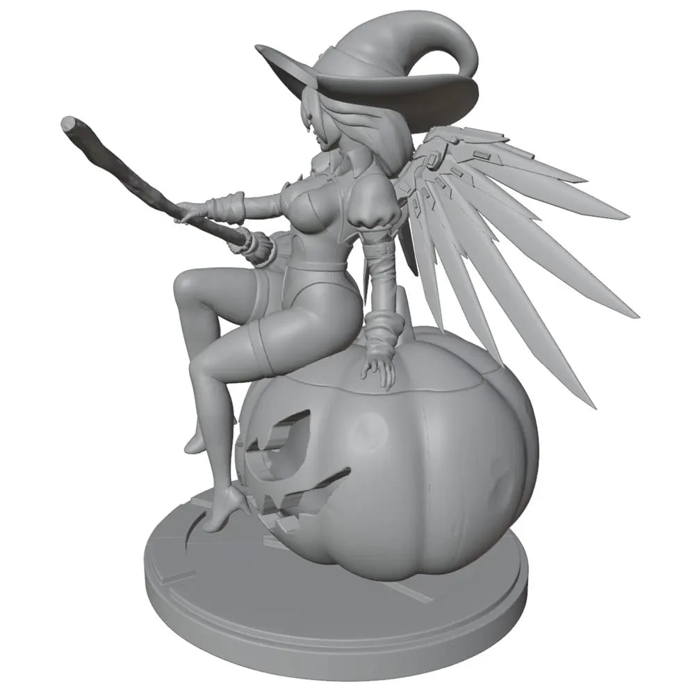 75mm Witch with Wings, Resin Model Figure Kit, Fantasy Theme, Unassembled and Unpainted