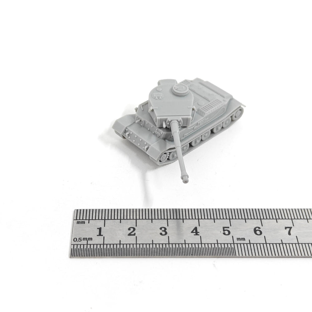 1/144 WWII Pz.Kpfw Tiger (P) Heavy Tank, Resin Model Vehicle Kit, Unassembled and Unpainted