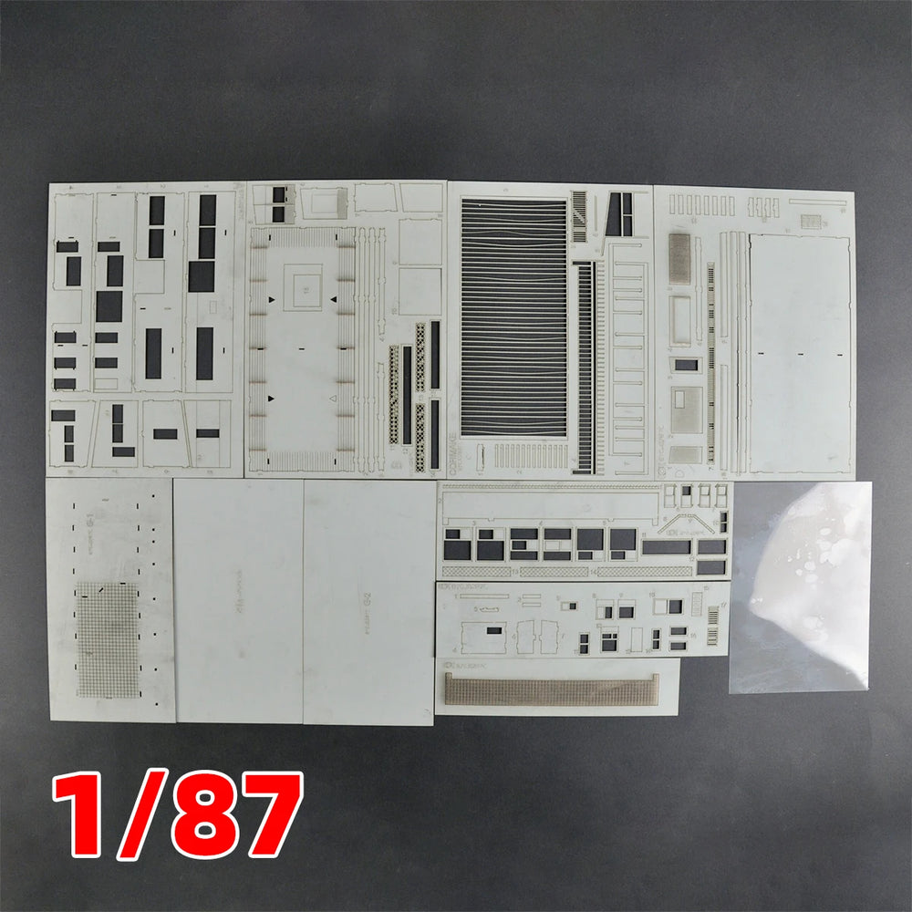 1/87 Modern Railway Station Scene, Resin Model Diorama Kit, Unassembled and Unpainted
