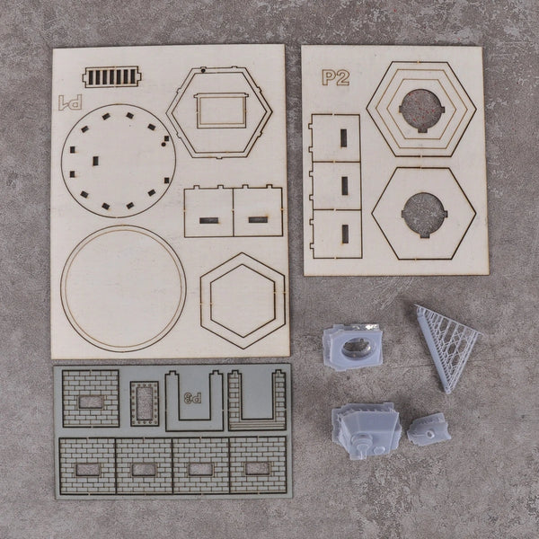 1/72 WWII German Bunker & Fortification, Resin Model Terrain Kit, Unpainted