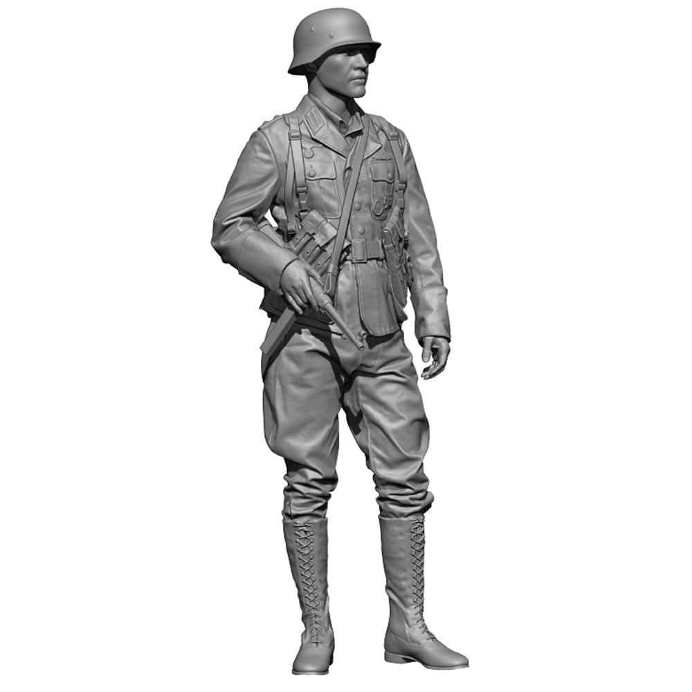 1/35 WWII German Infantryman at Ease, Resin Model Figure Kit, Unassembled and Unpainted