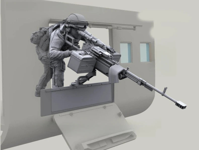 1/35 Modern Tactical Operator with Gas Mask, 4 Figures, Resin Model Figure Kit, Unassembled and Unpainted