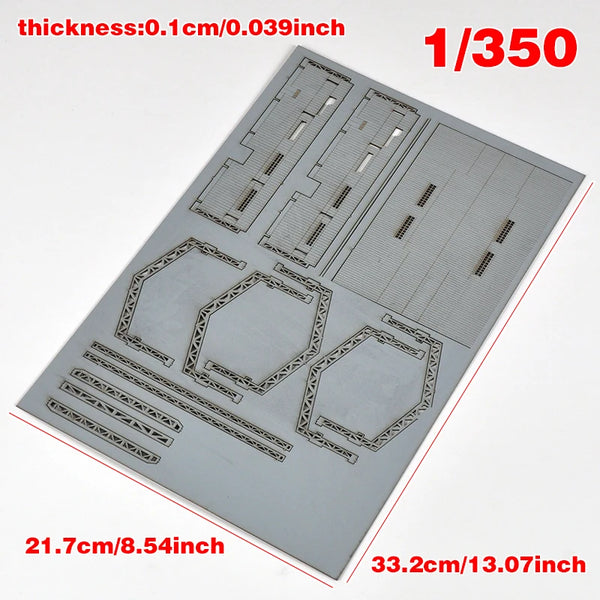 1/350 WWII Japanese Naval Base, Resin Model Diorama Kit, Unassembled and Unpainted