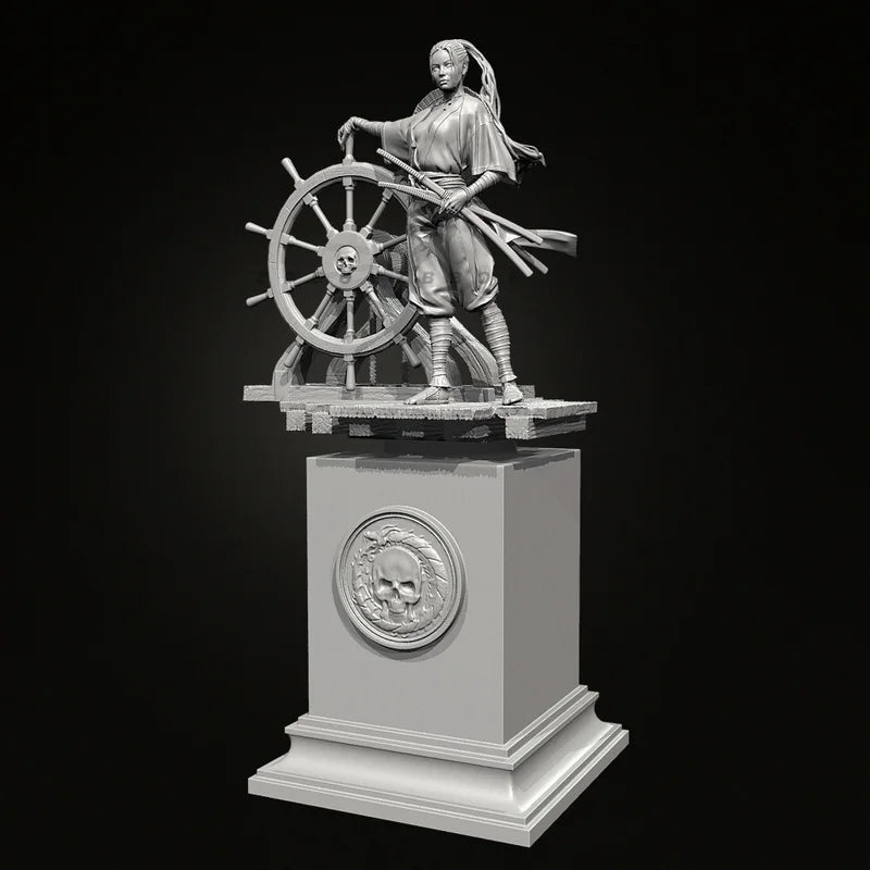 38mm Caribbean Pirate Warrior, Resin Model Figure Kit, Fantasy Theme, Unassembled and Unpainted