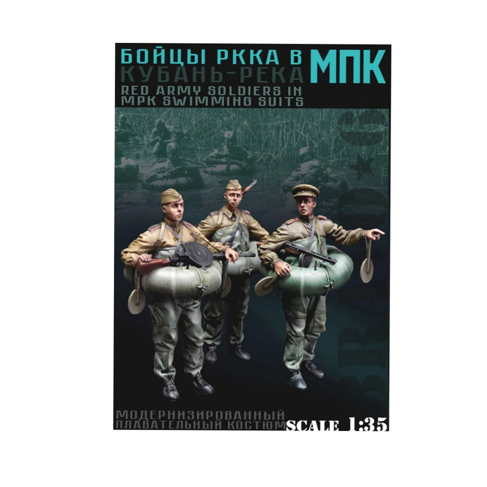 1/35 WWII Soviet Red Army Infantry, 6 Figures, Resin Model Figure Kit, Unassembled and Unpainted