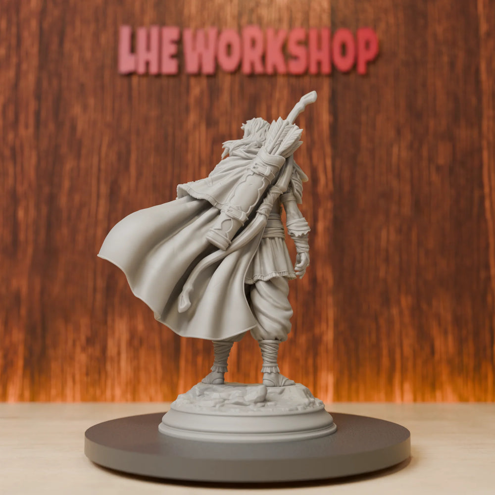 75mm Medieval Sun Elf Ranger, Resin Model Figure Kit, Unassembled and Unpainted