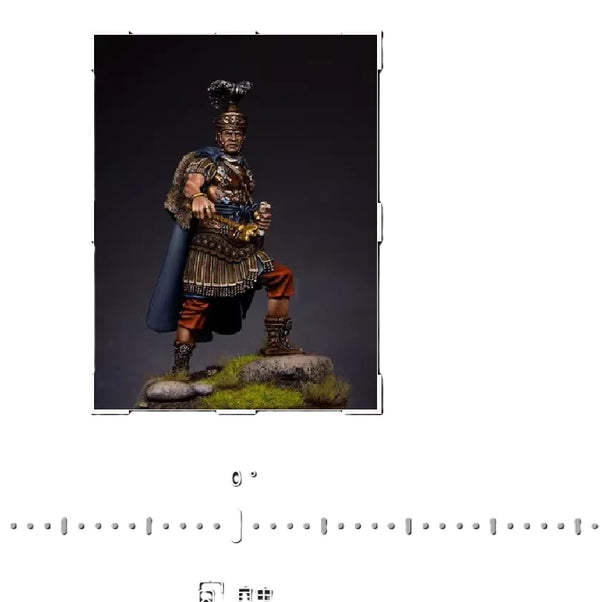 1/24 Napoleonic Officer in Ornate Armor with Feathered Plume, Resin Model Figure Kit, Unassembled and Unpainted