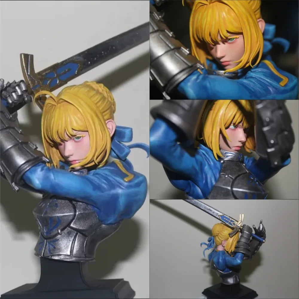 100mm Saber, Resin Model Bust Kit, Anime Theme, Unassembled and Unpainted