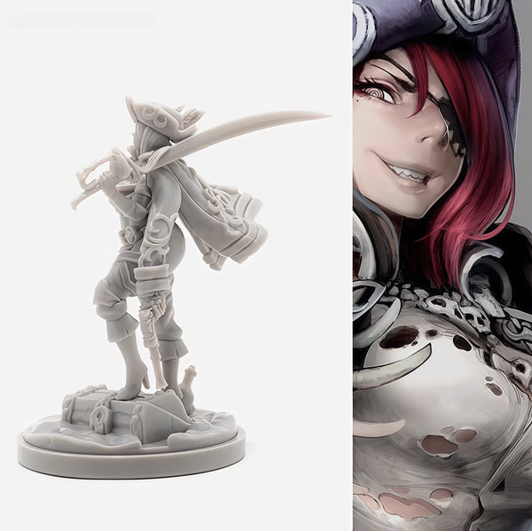 38mm Assassin Captain, Resin Model Figure Kit, Fantasy Theme, Unassembled and Unpainted
