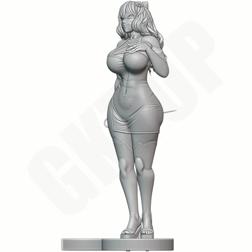1/24 Cat Ear Anime Girl, Resin Model Figure Kit, Anime Theme, Unassembled and Unpainted