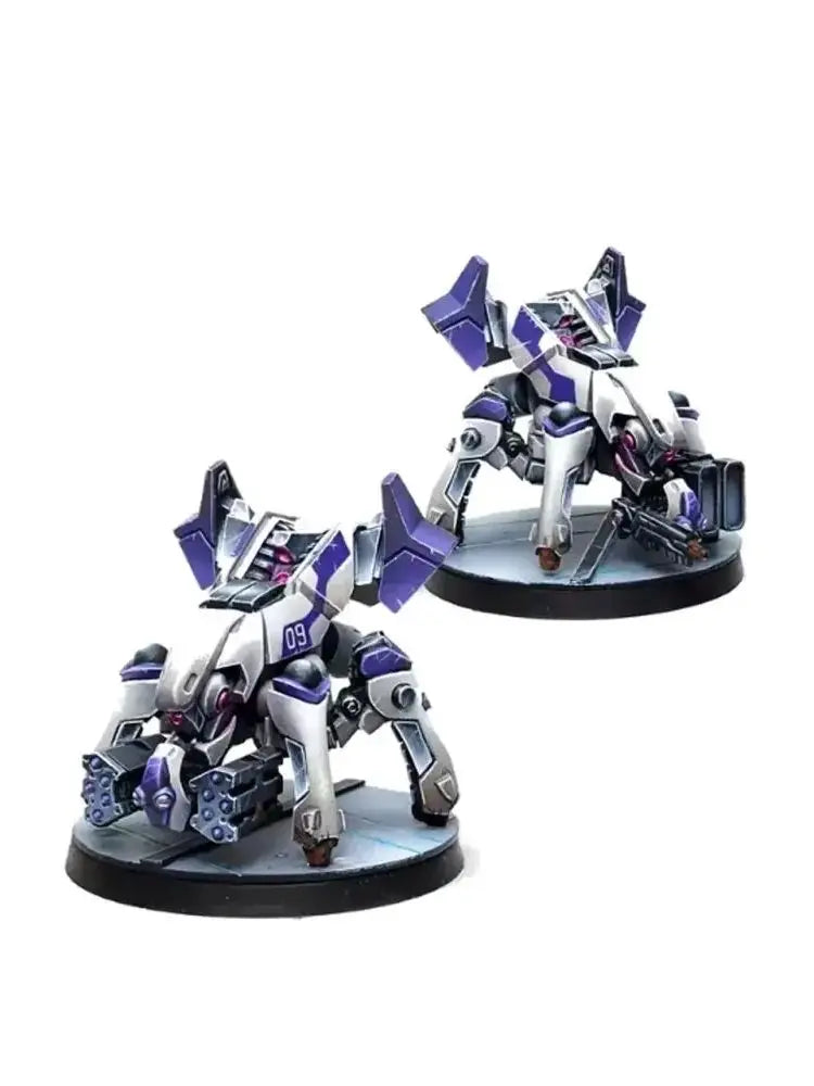 32mm Mecha Warriors, 6 Figures, Resin Model Figure Kit, Sci-Fi Theme, Unassembled and Unpainted
