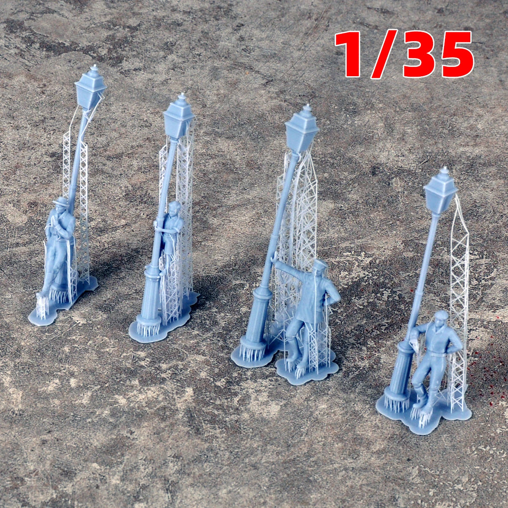 1/35 Modern Urban Conflict Scene, 8 Figures, Resin Model Diorama Kit, Unassembled and Unpainted