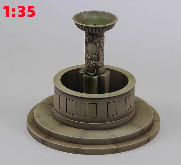 1/35 Ornamental Fountain, Resin Model Terrain Kit, Historical Theme, Unpainted