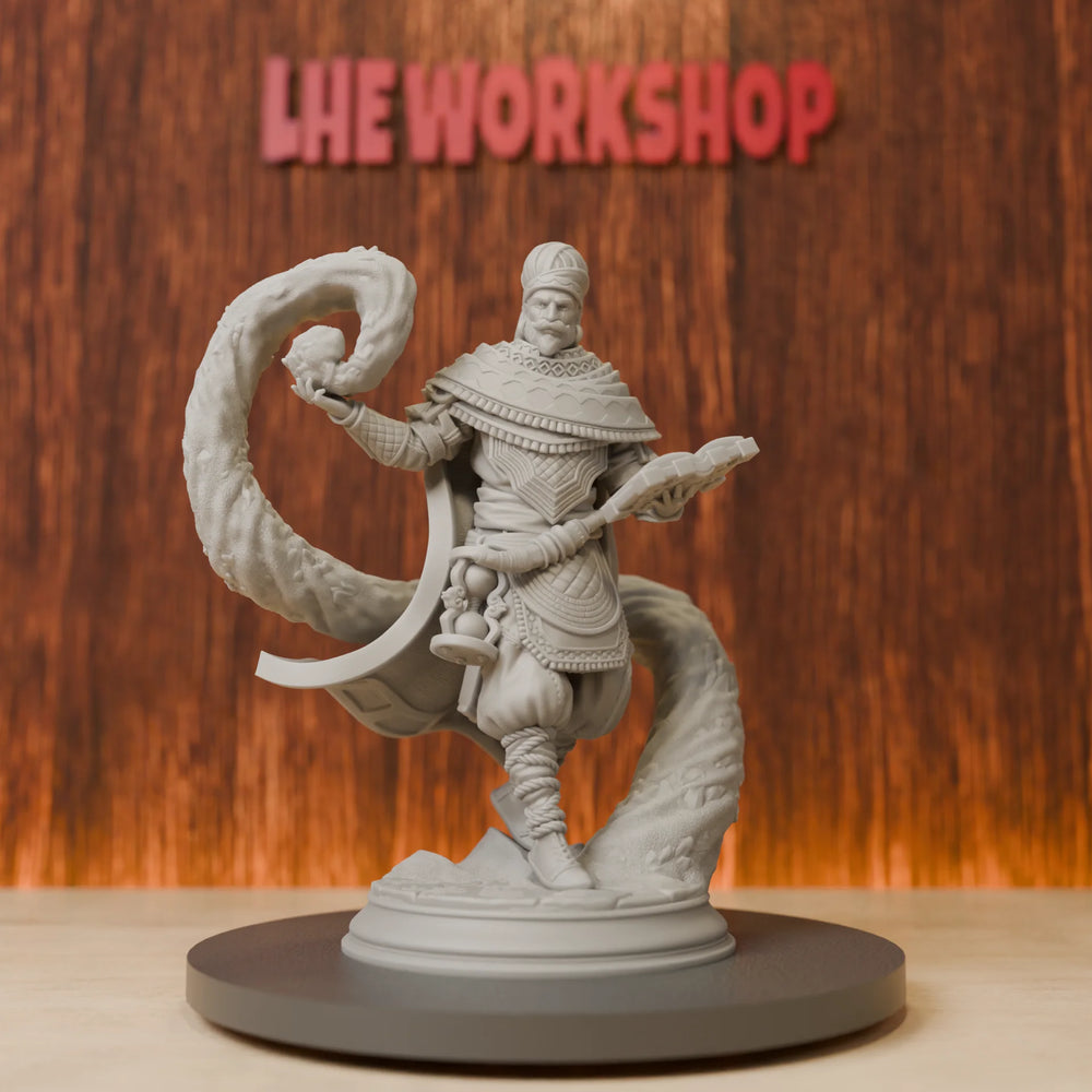 75mm Sand Wizard, Resin Model Figure Kit, Fantasy Theme, Unassembled and Unpainted
