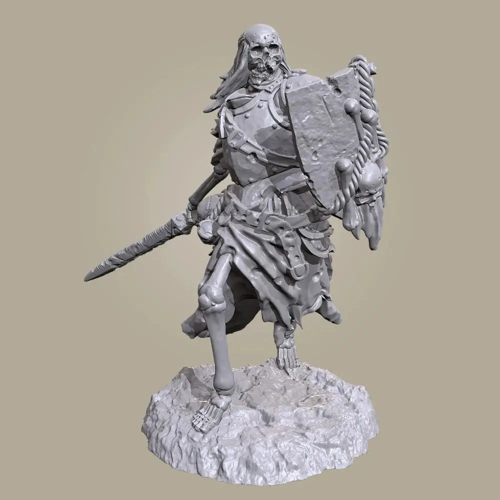 50mm Medieval Undead Warriors, 7 Figures, Resin Model Figure Kit, Unassembled and Unpainted