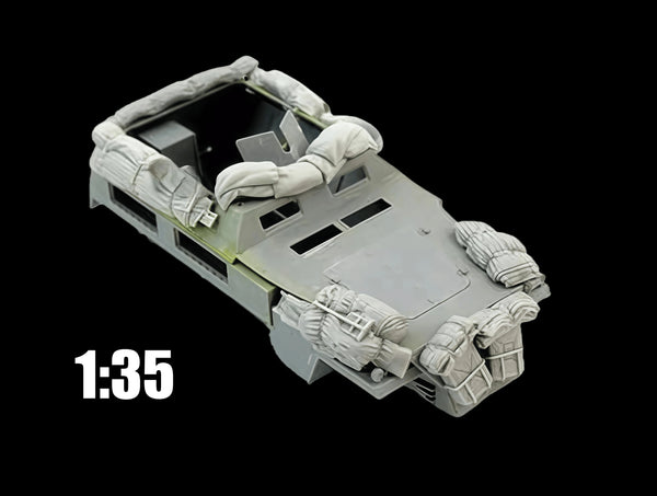 1/35 WWII Half-Track Vehicle, Resin Model Vehicle Kit, Unassembled and Unpainted