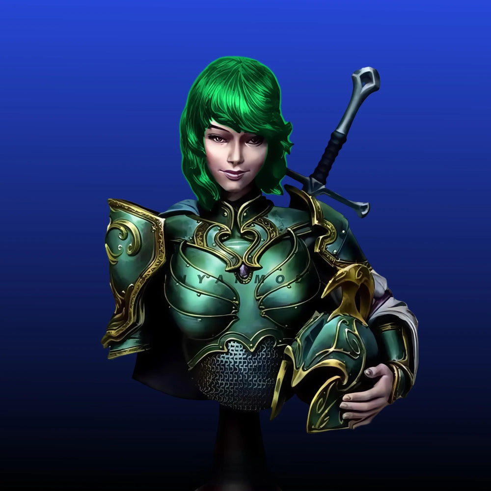 1/12 Female Elf Warrior, Resin Model Bust Kit, Fantasy Theme, Unassembled and Unpainted