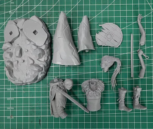 1/24 Senua Warrior, Resin Model Figure Kit, Fantasy Theme, Unassembled and Unpainted