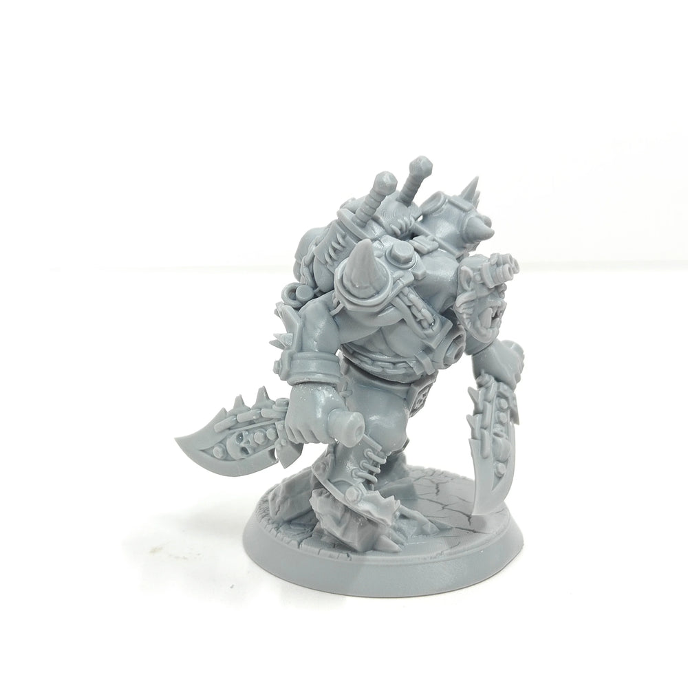 55mm Ork Warrior Fantasy Creatures, 3 Figures, Resin Model Figure Kit, Fantasy Theme, Unassembled and Unpainted