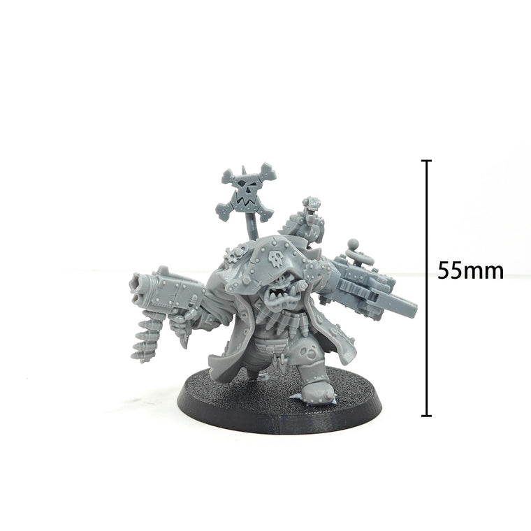 55mm Orc Warrior with Heavy Armor, Resin Model Figure Kit, Fantasy Theme, Unassembled and Unpainted