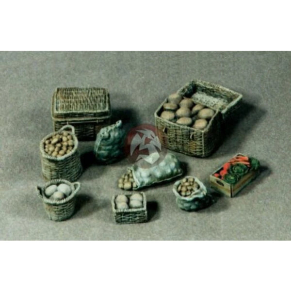 1/35 WWII Military Field Supplies, Resin Model Accessory Kit, Unpainted