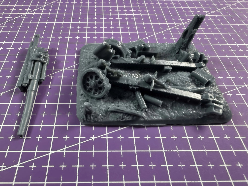 1/72 WWII Artillery Battery, Resin Model Diorama Kit, Unassembled and Unpainted