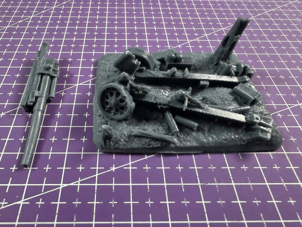 1/72 WWII Artillery Battery, Resin Model Diorama Kit, Unassembled and Unpainted