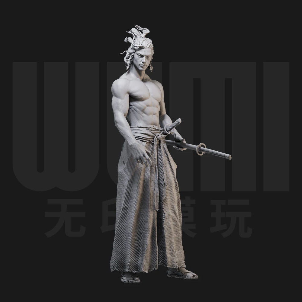 1/24 Medieval Japanese Samurai Warriors, 3 Figures, Resin Model Figure Kit, Unassembled and Unpainted