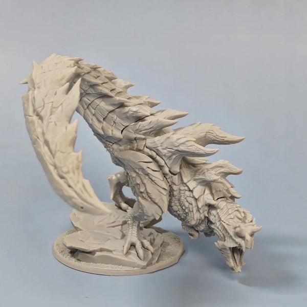 150mm Crested Dragon with Segmented Wings, Resin Model Figure Kit, Fantasy Theme, Unassembled and Unpainted